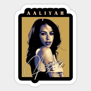 Aaliyah Signature Sticker